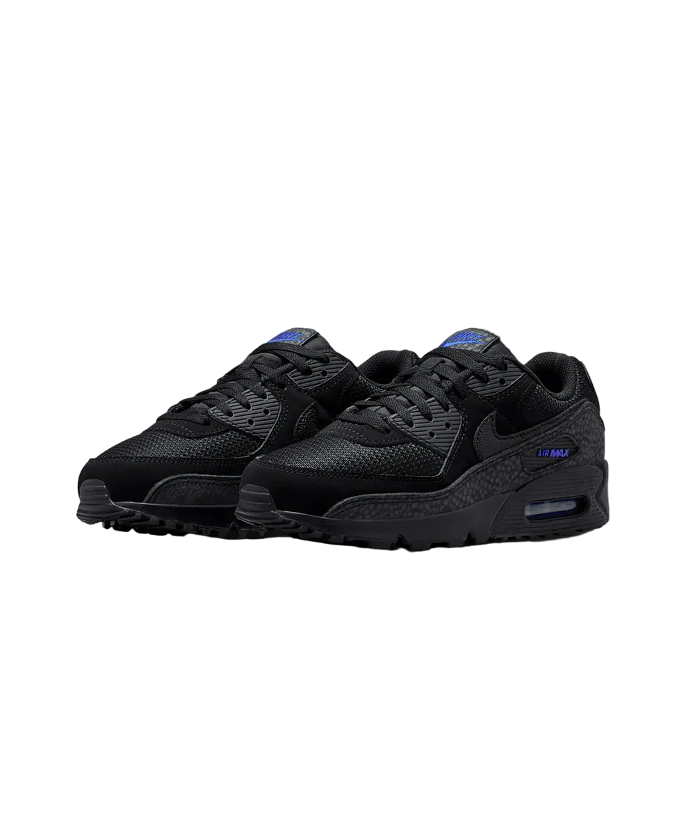 NIKE AIR MAX 90 (BLACK-DK SMOKE GREY-OLD ROYAL)