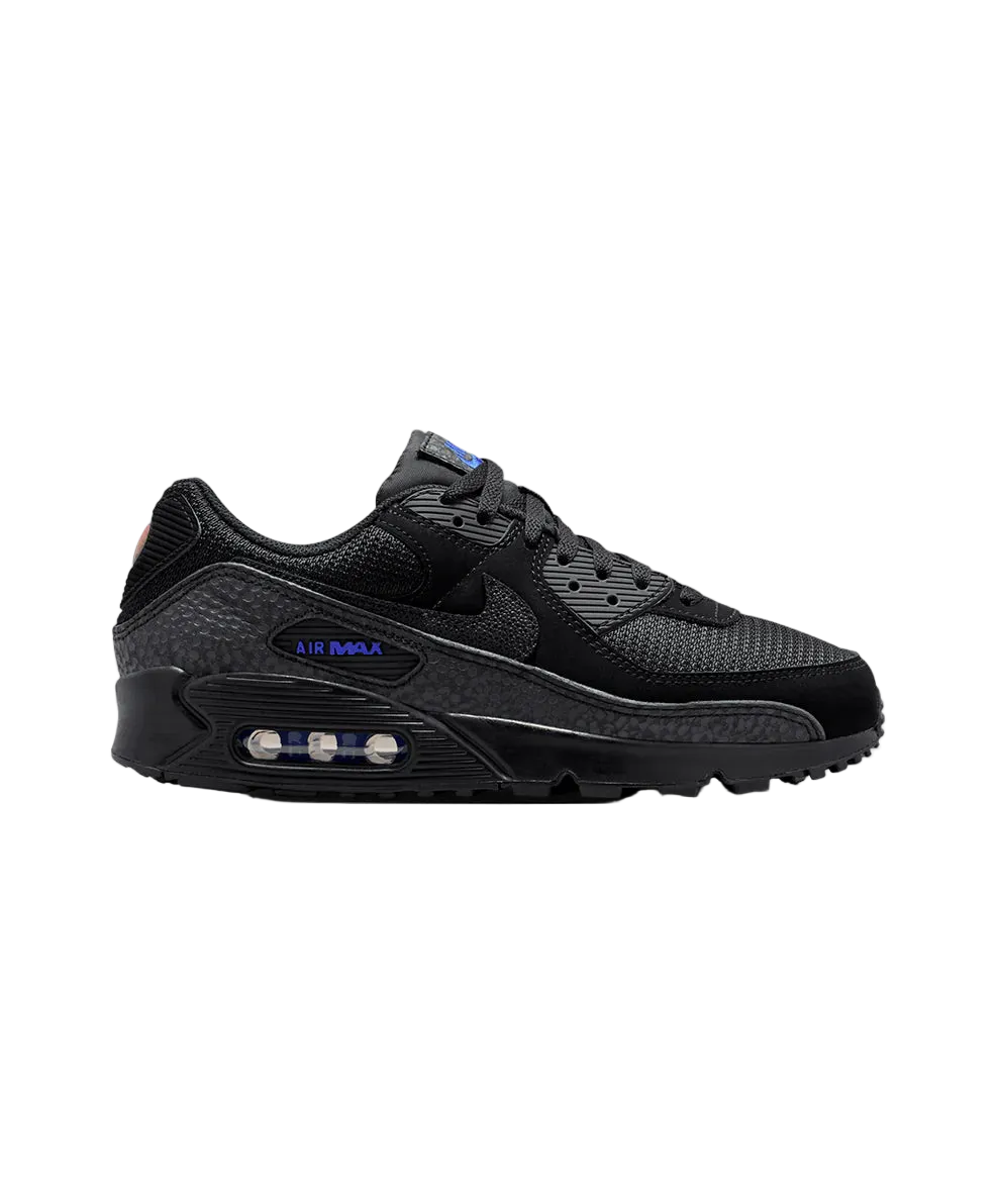 NIKE AIR MAX 90 (BLACK-DK SMOKE GREY-OLD ROYAL)